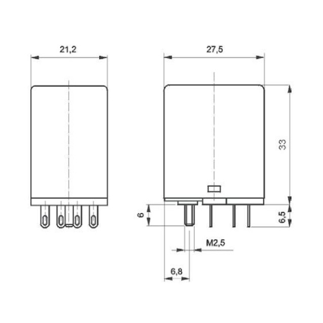 RELAY ΜΕΣΑΙΟ 4P 12V AC SOLDER (R4) REL