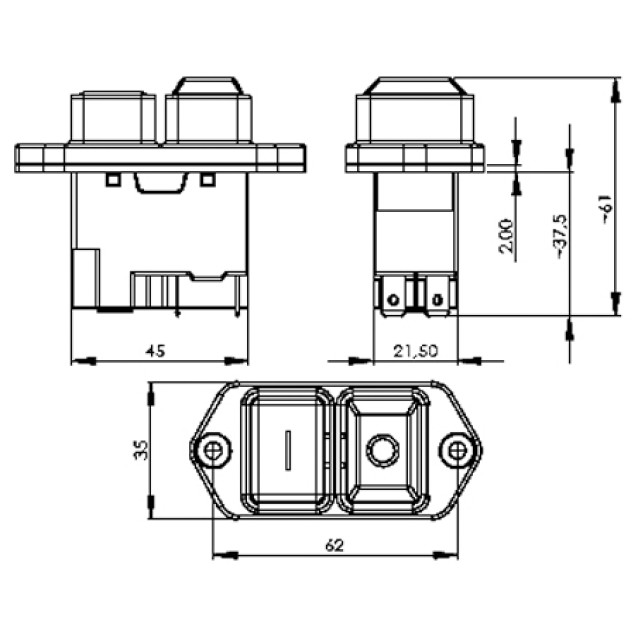 ΔΙΑΚΟΠΤΗΣ ΗΛΕΚΤΡΟΜΑΓΝΗΤΙΚΟΣ 0-1 16A 4PINS SDZ-6F XND