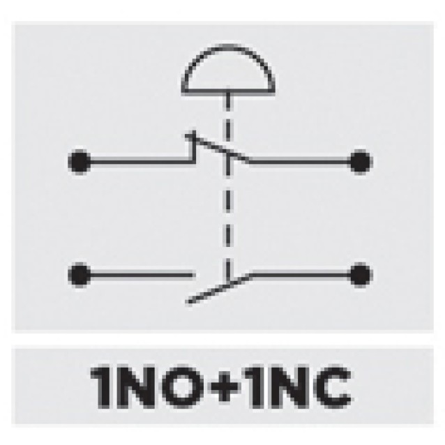 ΔΙΑΚΟΠΤΗΣ Φ22 0-1 1NO+1NC ΜONOBLOCK ΜΑΥΡΟΣ CD25 XND