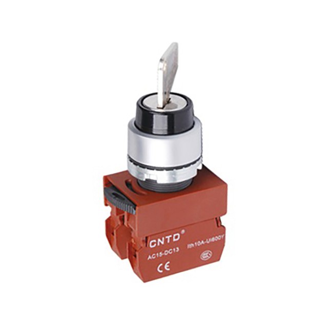 ΔΙΑΚΟΠΤΗΣ Φ22 0-1 1NO ΜΕ ΚΛΕΙΔΙ ΜΑΥΡΟΣ C2SNK CNTD