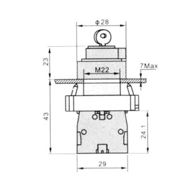 ΔΙΑΚΟΠΤΗΣ Φ22 1-0-2 2NO ΜΕ ΚΛΕΙΔΙ ΜΑΥΡΟΣ BG33 KND