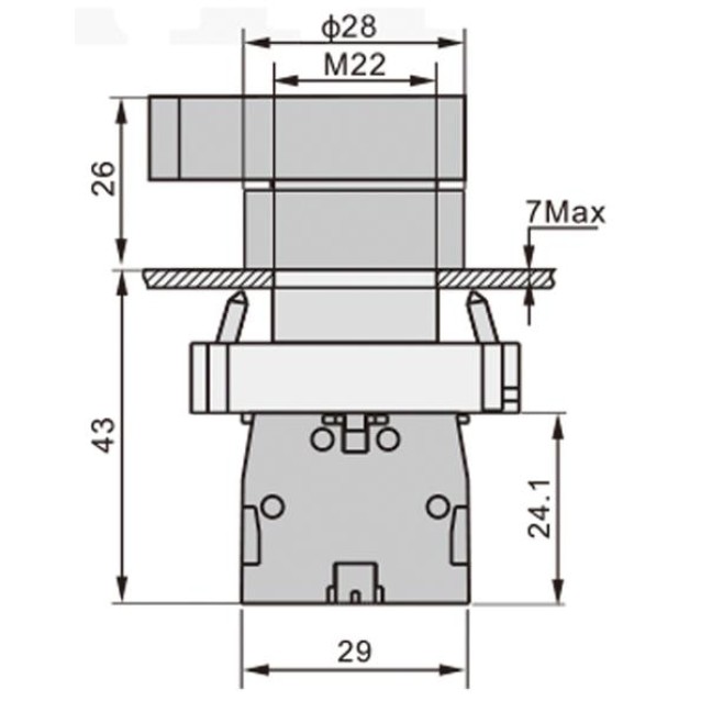 ΔΙΑΚΟΠΤΗΣ Φ22 1-0-2 2NO ΜΑΥΡΟΣ BJ33 KND