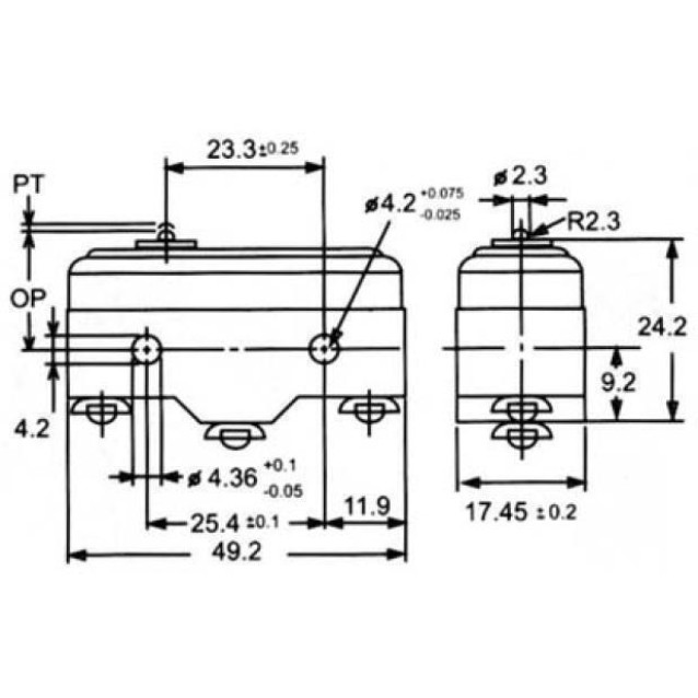 ΔΙΑΚΟΠΤΗΣ ΤΕΡΜΑΤΙΚΟΣ MINI ΜΕ ΜΠΟΥΤΟΝ ΜΙΚΡΟ 15A 125/250VAC Z-15G-B (AM-1300) C&H