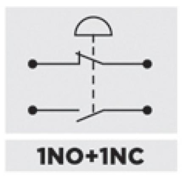 ΔΙΑΚΟΠΤΗΣ Φ22 ΜΕ ΜΟΧΛΟ 2 ΘΕΣΕΩΝ ΣΤΑΘΕΡΟΣ 1NO+1NC C2MNF2 CNTD