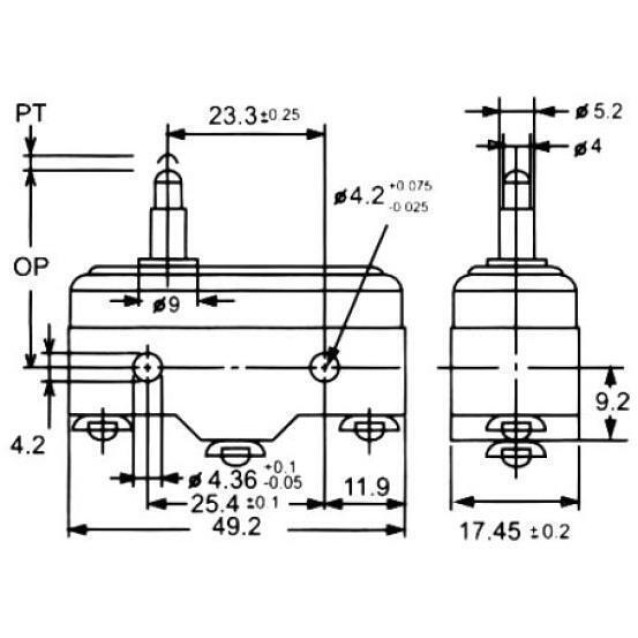 ΔΙΑΚΟΠΤΗΣ ΤΕΡΜΑΤΙΚΟΣ MINI ΜΕ ΜΠΟΥΤΟΝ ΜΑΚΡΥ 15A 125/250VAC Z-15GS-B (AM-1305) C&H