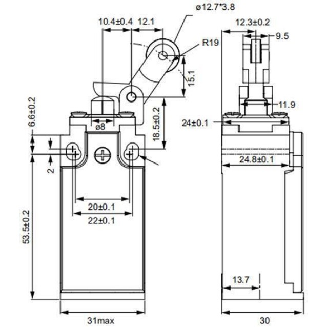 ΔΙΑΚΟΠΤΗΣ ΤΕΡΜΑΤΙΚΟΣ ΠΛΑΣΤΙΚΟΣ ΜΕ ΒΡΑΧΙΟΝΑ ΚΕΚΛΙΜΕΝΟ & ΡΟΔΑΚΙ CLS-127 CNTD