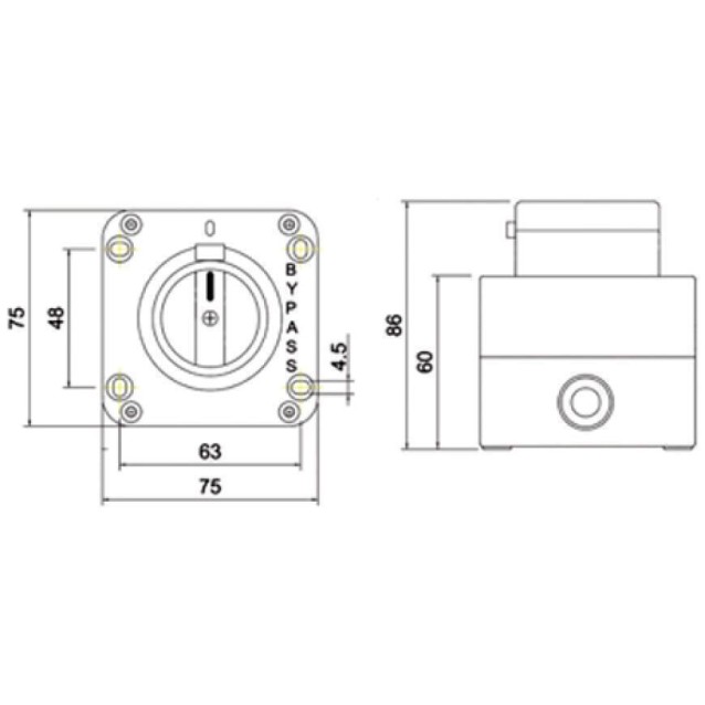 ΔΙΑΚΟΠΤΗΣ ΠΕΡΙΣΤΡΟΦΙΚΟΣ 0-1-2-3 2P 16A BYPASS ΣΕ ΚΟΥΤΙ GM092BYPASS GIOVENZANA