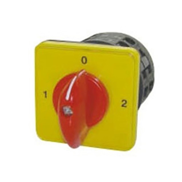 ΔΙΑΚΟΠΤΗΣ ΠΕΡΙΣΤΡΟΦΙΚΟΣ ΔΙΠΛΗΣ ΕΝΕΡΓΕΙΑΣ 1-0-2 2P 16A (20A) ΜΕ ΠΛΑΚΑ 50X50 ΚΙΤΡΙΝΗ ZH-HC-2 KED