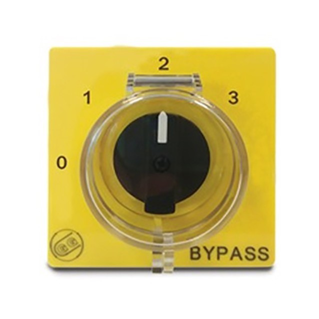 ΠΛΑΚΑ ΔΙΑΚΟΠΤΗ ΠΕΡΙΣΤΡΟΦΙΚΟΥ 0-1-2-3 84X84 BYPASS ΚΙΤΡΙΝΗ KIT018PBYPB GIOVENZANA