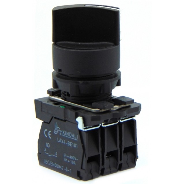 ΔΙΑΚΟΠΤΗΣ Φ22 0-1 3 ΕΠΑΦΩΝ 2NO+1NC ΜΑΥΡΟΣ LAY4-ED28 XND