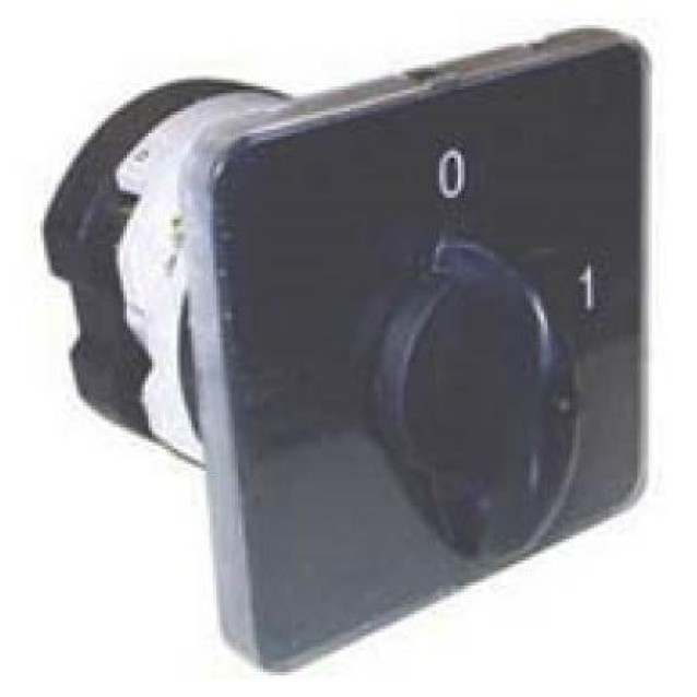 ΔΙΑΚΟΠΤΗΣ ΠΕΡΙΣΤΡΟΦΙΚΟΣ 0-1 1P 20A ΜΕ ΠΛΑΚΑ 52X52 E920AHM01 HNM