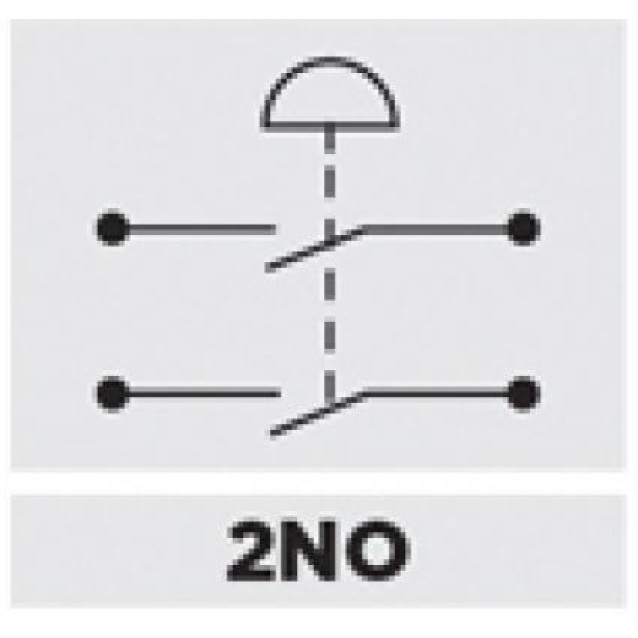 ΔΙΑΚΟΠΤΗΣ Φ22 1-0-2 2NO ΜONOBLOCK ΜΑΥΡΟΣ CD33 XND