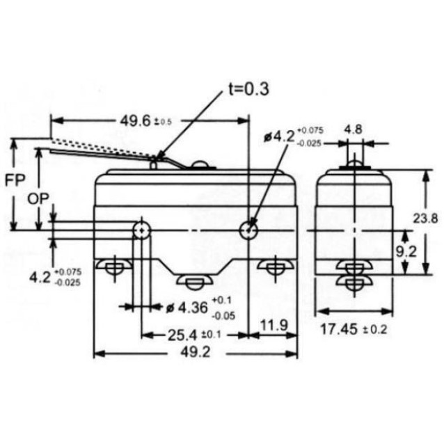 ΔΙΑΚΟΠΤΗΣ ΤΕΡΜΑΤΙΚΟΣ MINI ΜΕ ΛΑΜΑΚΙ 15A 125/250VAC Z-15GL-B (AM-1301) C&H
