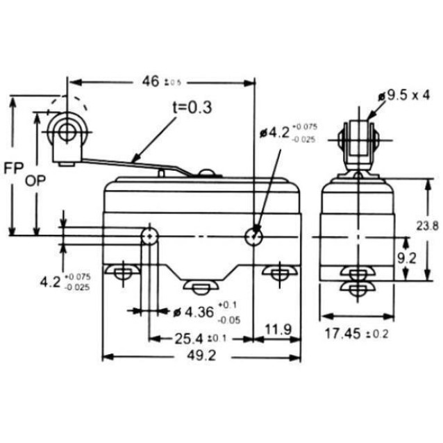 ΔΙΑΚΟΠΤΗΣ ΤΕΡΜΑΤΙΚΟΣ MINI ΜΕ ΛΑΜΑΚΙ & ΡΟΔΑΚΙ 15A 125/250VAC Z-15GL2-B (AM-1303) C&H