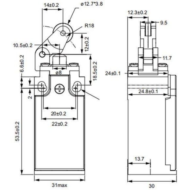 ΔΙΑΚΟΠΤΗΣ ΤΕΡΜΑΤΙΚΟΣ ΠΛΑΣΤΙΚΟΣ ΜΕ ΒΡΑΧΙΟΝΑ & ΡΟΔΑΚΙ CLS-112 CNTD
