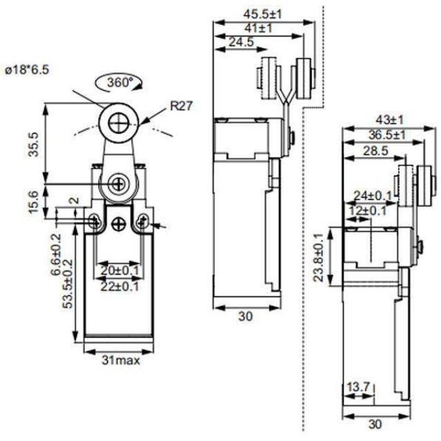 ΔΙΑΚΟΠΤΗΣ ΤΕΡΜΑΤΙΚΟΣ ΠΛΑΣΤΙΚΟΣ ΜΕ ΒΡΑΧΙΟΝΑ ΠΕΡΙΣΤΡΟΦΙΚΟ & ΡΟΔΑΚΙ CLS-121M CNTD