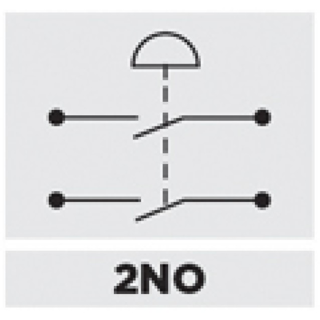 ΔΙΑΚΟΠΤΗΣ Φ22 1-0-2 2NO ΜΕ ΛΥΧΝΙΑ 230VAC ΚΟΚΚΙΝΗ C2SIL-R CNTD