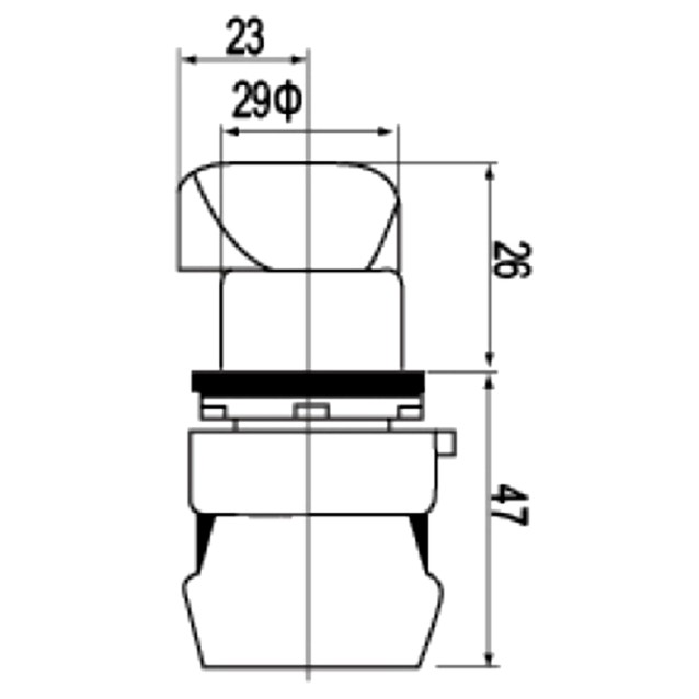 ΔΙΑΚΟΠΤΗΣ Φ22 1-0-2 2NO ΜΕ ΛΥΧΝΙΑ 230VAC ΚΟΚΚΙΝΗ C2SIL-R CNTD