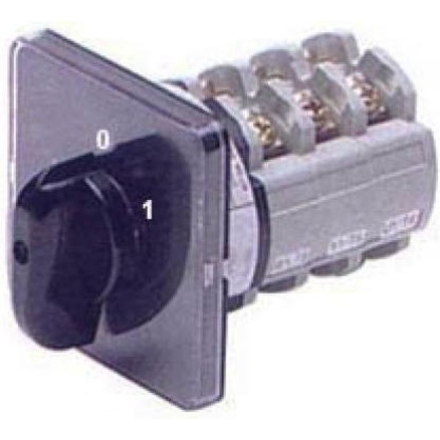 ΔΙΑΚΟΠΤΗΣ ΠΕΡΙΣΤΡΟΦΙΚΟΣ 0-1 2P 20A ΜΕ ΠΛΑΚΑ 75X75 CA0160002PL2 VEM