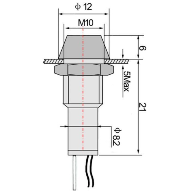 ΛΥΧΝΙΑ ΕΝΔΕΙΚΤΙΚΗ LED Φ10 24VAC/DC ΚΟΚΚΙΝΗ/ΠΡΑΣΙΝΗ ΜΕ ΚΑΛΩΔΙΟ AD22C-10TE XND ΤΕΜΑΧΙΟ