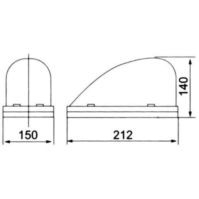 ΦΑΡΟΣ NEON ΠΕΡΙΣΤΡΟΦΙΚΟΣ 12VDC ΚΟΚΚΙΝΟΣ ΜΕ ΣΕΙΡΗΝΑ ΚΑΙ ΦΙΣ ΑΥΤΟΚΙΝΗΤΟΥ LTD1201J KZE
